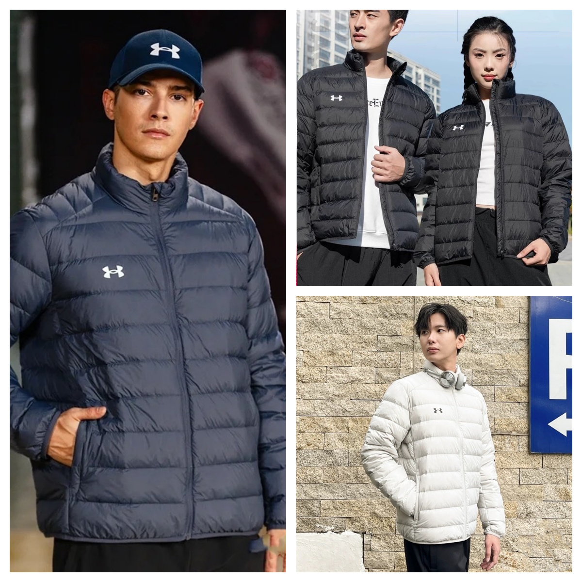 安德玛25新款立领运动羽绒服