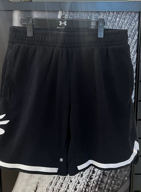 UA安德玛 库里Curry男子9英寸抓绒篮球运动训练短裤 1374302-002