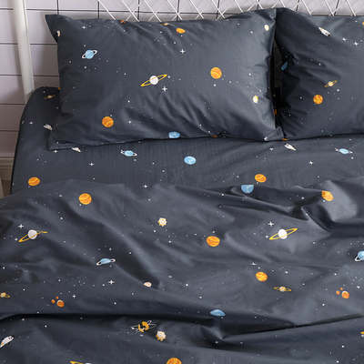 宇宙深色灰色耐脏纯棉枕套单件全棉单只一对装40x6048x74学生儿童