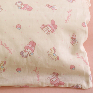 草莓美乐蒂双层纱儿童学生单人被罩150x200单件全棉被套纯棉1.5米