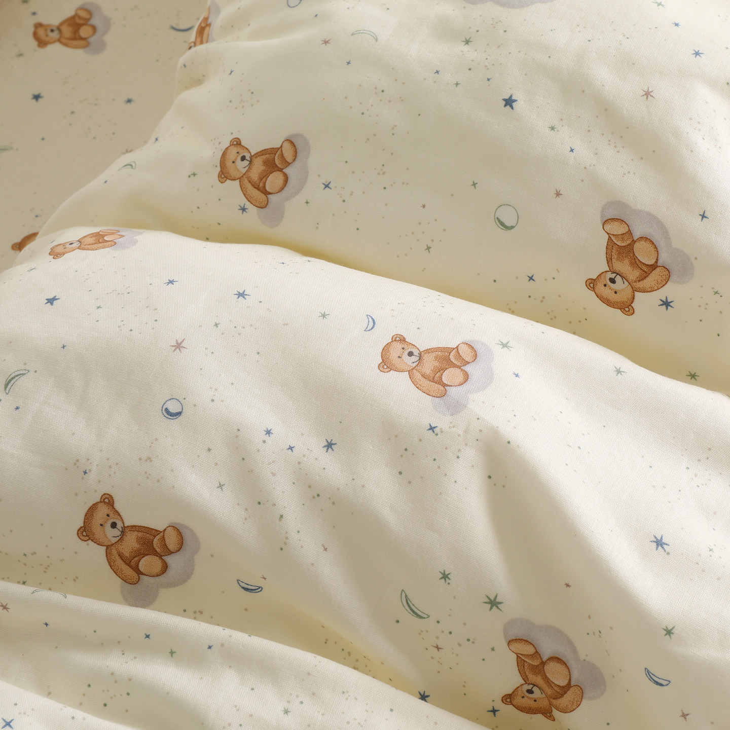 夜空小熊夏季a类双层纱布母婴儿童幼儿园被套定制纯棉100全棉被罩,床上用品,被套,淘宝优惠券,粉丝福利购,淘宝优惠卷
