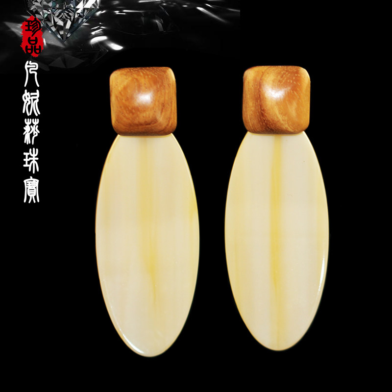 韩国进口夸张叶子礼服长耳坠