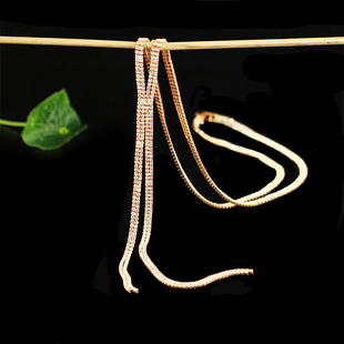 凡妮莎韩国进口时尚大气优雅简洁满钻长款毛衣链晚礼服项链女 B05