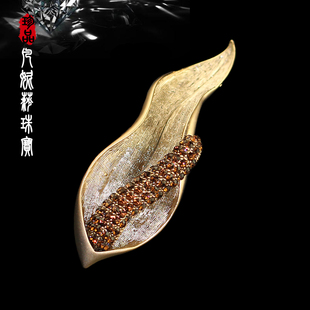 凡妮莎韩国进口百搭复古唯美海芋花镶钻大衣毛衣胸针胸花别针 I11