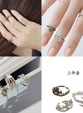 主君的太阳复古风龙爪克罗星戒指