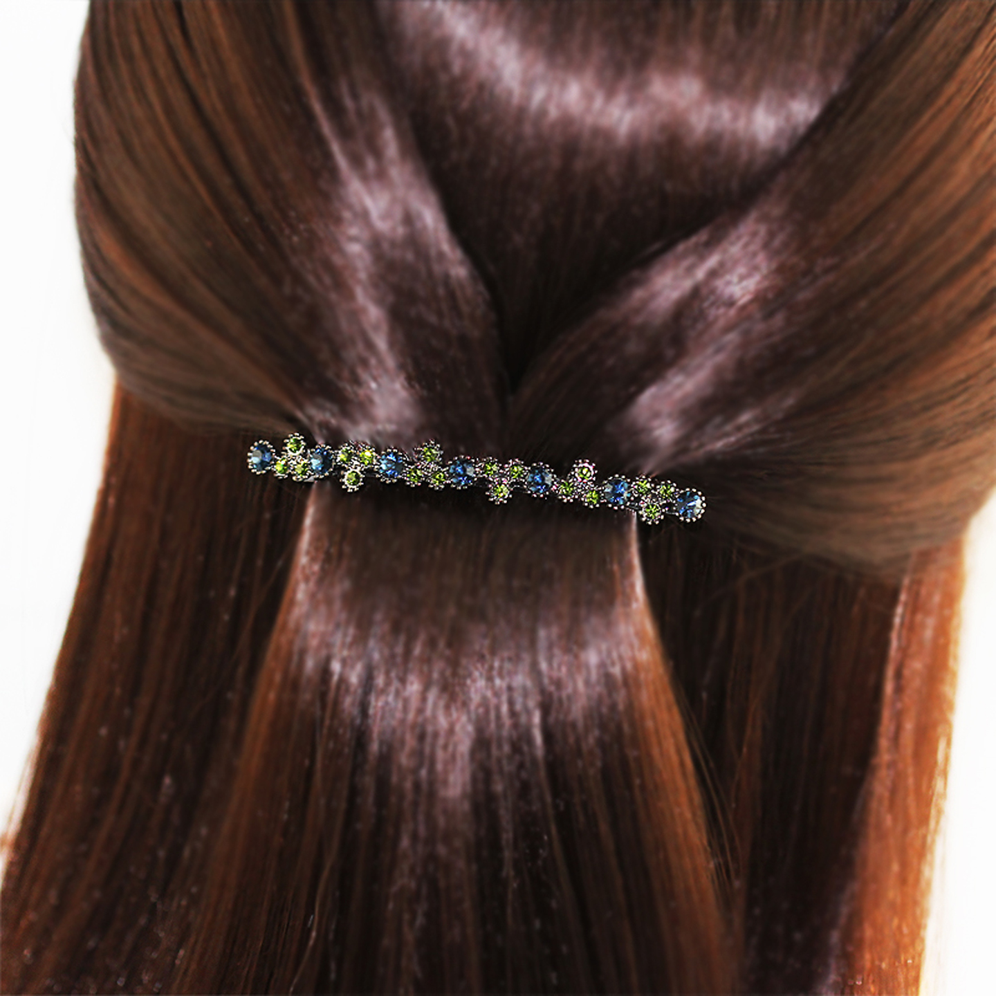 韩国Beaumira正品错落水晶边夹