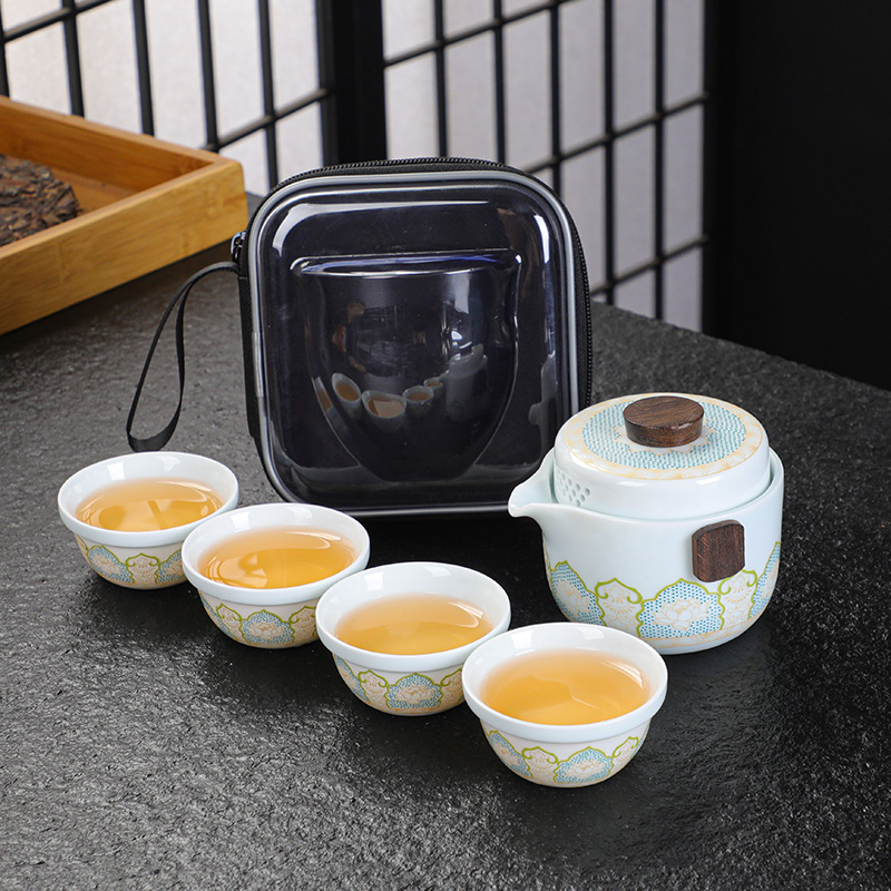旅行茶具快客杯套装陶瓷茶壶茶具