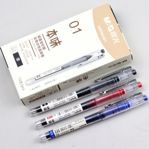 晨光中性笔本味M2401直液式彩色