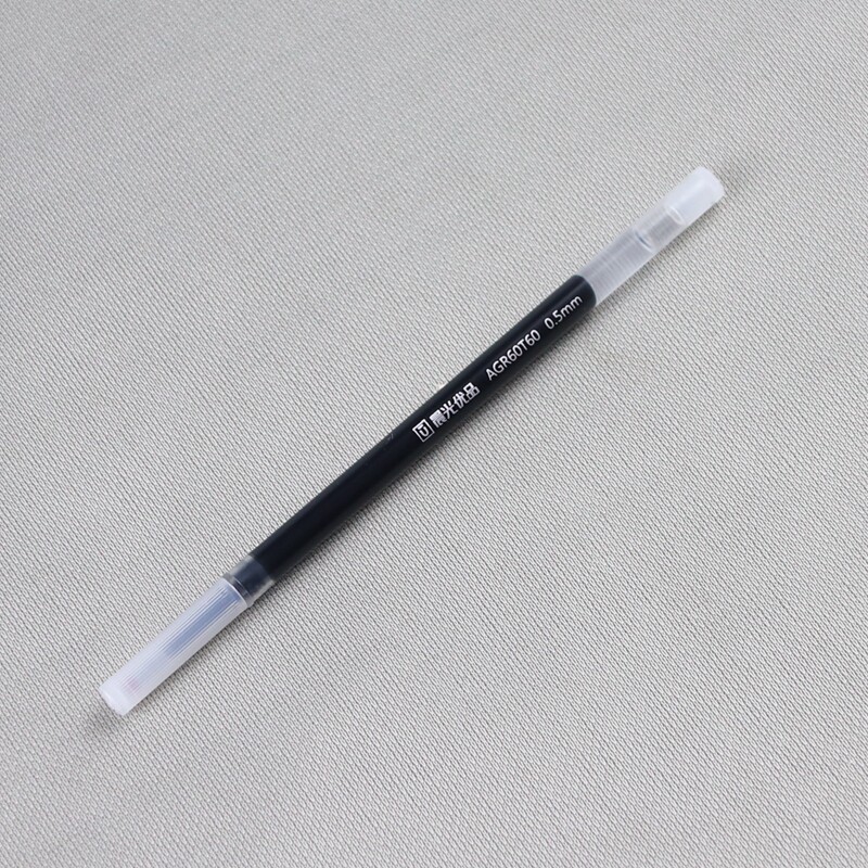 CHENGUANG YOUPIN KAODEYOU 2633 초 드라이 프레스 젤 펜 리필 0.5MM 더블 볼 ST 리필 카본 블랙