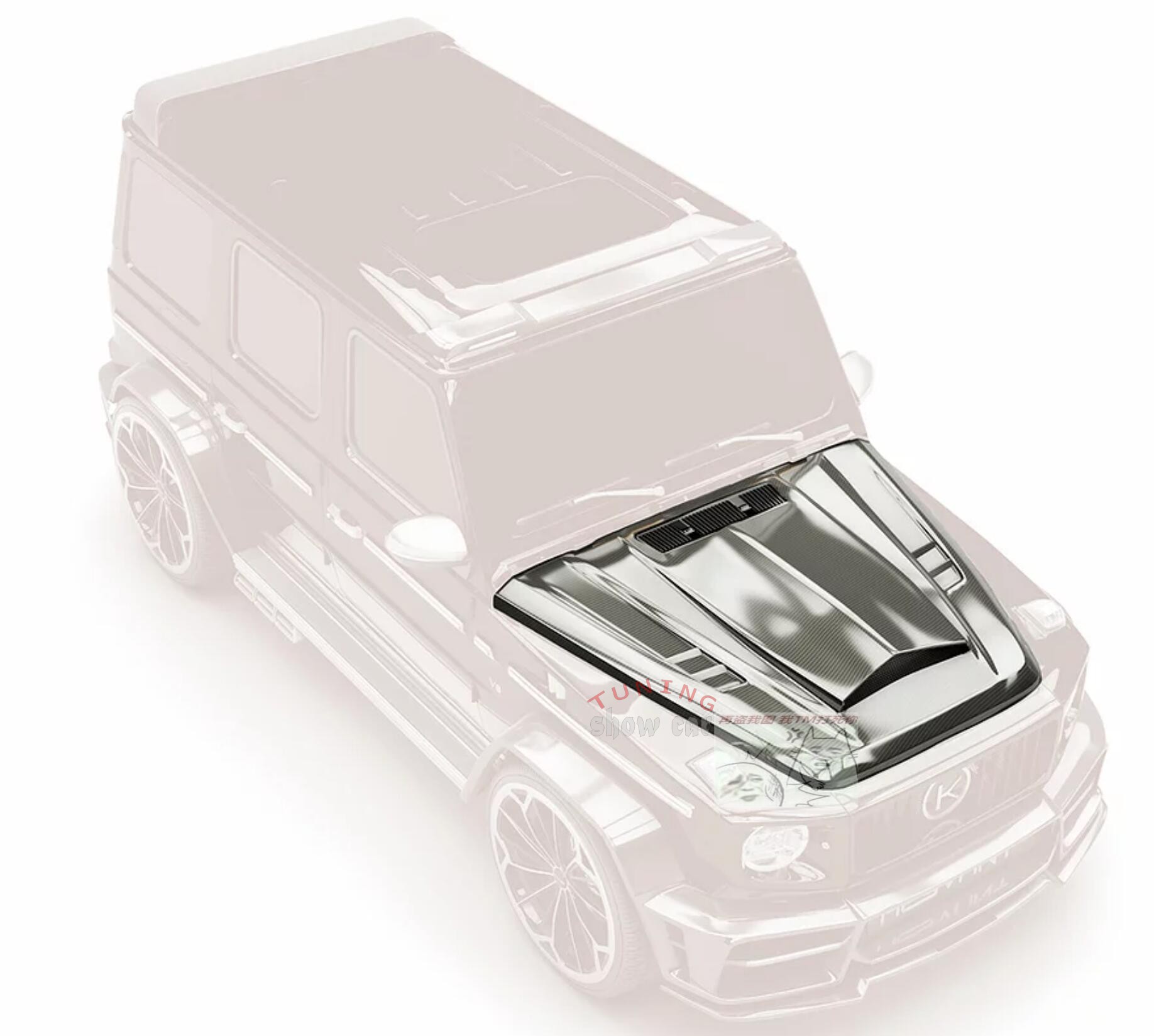 W464 G350 G400 G500 G550 G63 改装 keyvany 碳纤 开孔 机盖