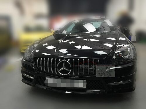 R172 SLK200 SLK250 SLK350 SLK55 改装 竖条 直瀑式 GT中网