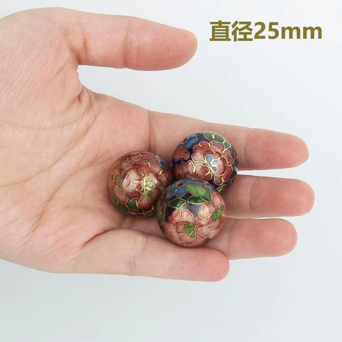 Бусины, украшение-шарик, медное ожерелье с бусинами, эмаль, 25mm
