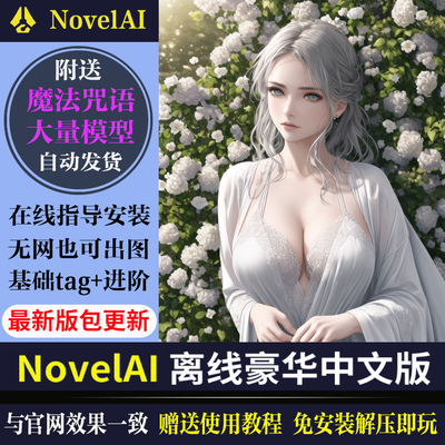 AI绘画Novelai离线版汉化版naifu中文版免费版真人转二次元动漫化