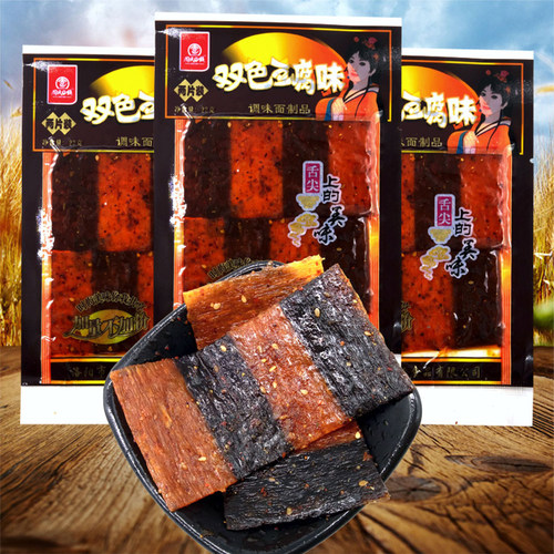周小玲双色豆腐辣条20g*60袋包邮日本豆腐辣片80后童年怀旧零食 - 封面