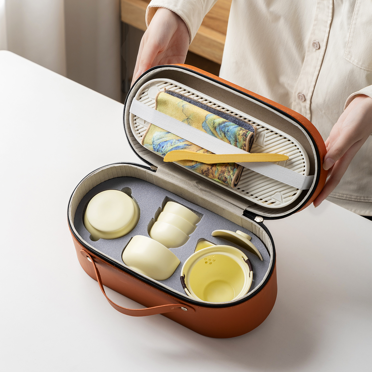 旅行茶具套装便携式茶具快客杯