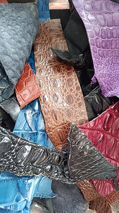正宗鳄鱼皮 多色鳄鱼皮边角料 diy手工表带饰品挂件镶嵌 A2