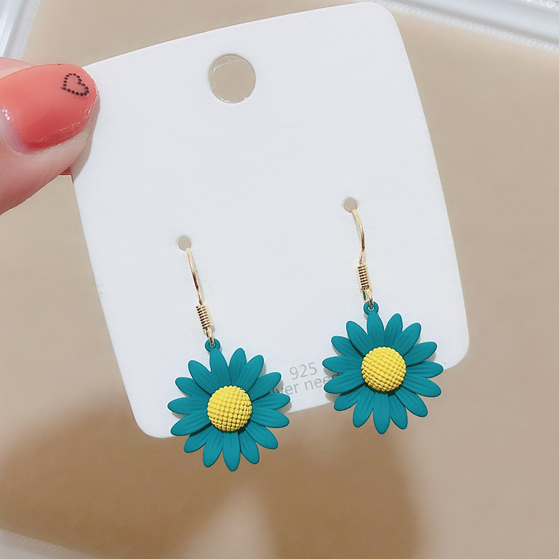 SeaCat雏菊耳钉女2025新款潮简约ins轻奢太阳花朵日韩版网红耳环