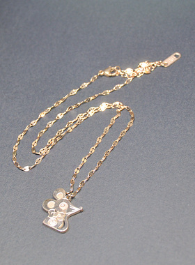 民族风时尚个性动物吊坠可爱甜美小清新轻奢小老鼠福字项链锁骨链