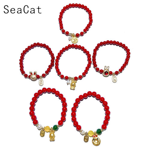 SeaCat民族风女小兔子手链