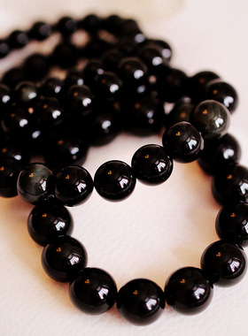 黑色时尚手链男女转运珠