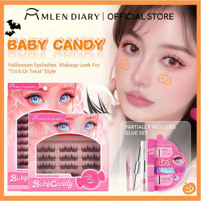 Mlen Diary European American Eyelashes, D Curling, Reusable