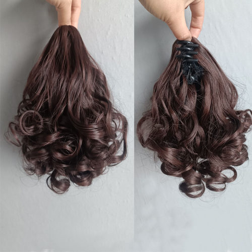 马尾假发女自然仿真发蓬松抓夹式梨花卷短马尾低扎假马尾高马尾