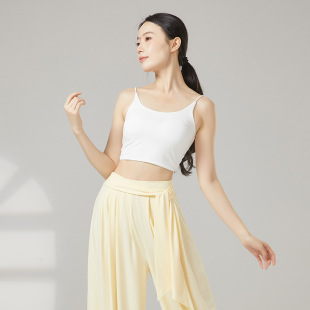 共妍短款 带胸垫背心吊带女 古典现代舞蹈生艺考演出形体训练功服装