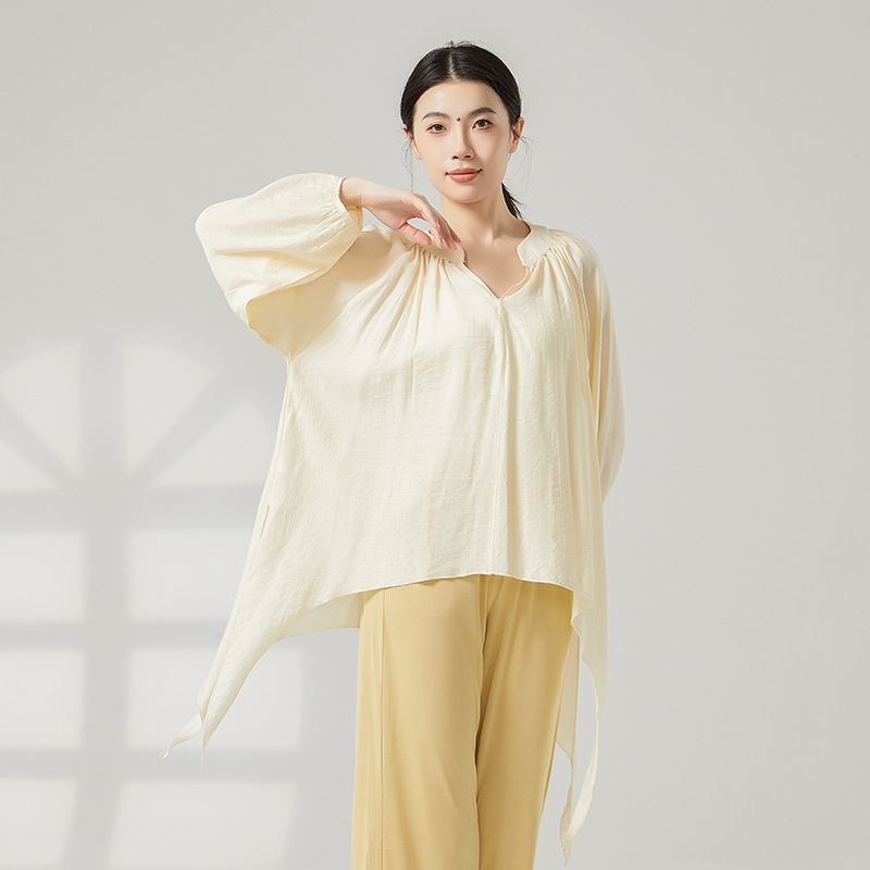 共妍2025新款古典舞仙气长袖罩衫