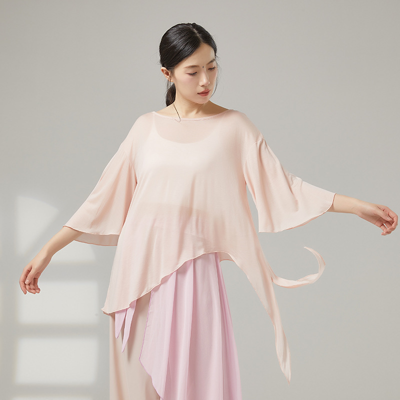共妍现代舞宽松飘逸练功服罩衫