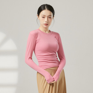 共妍圆领基础款 艺考上衣 现代舞蹈生老师艺考演出形体练基本功服装