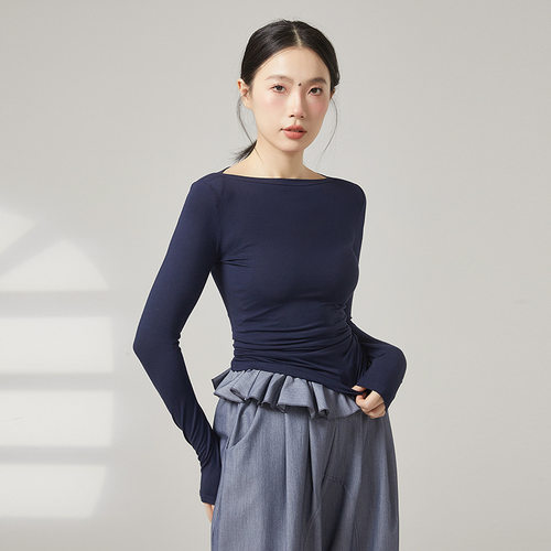 共妍长袖一字领现代舞显瘦练功服