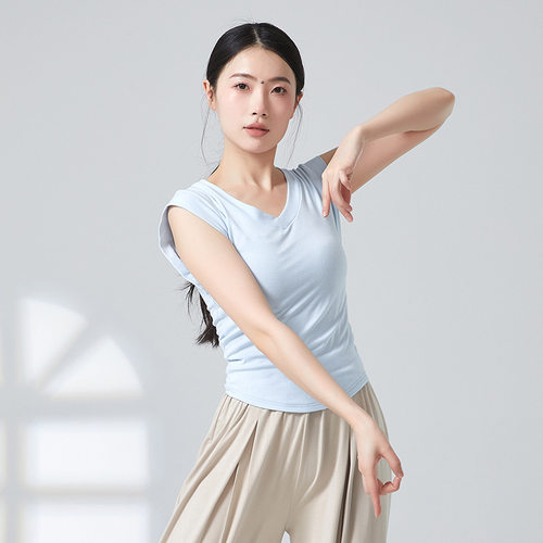 共妍防走光成人现代舞无袖练功服