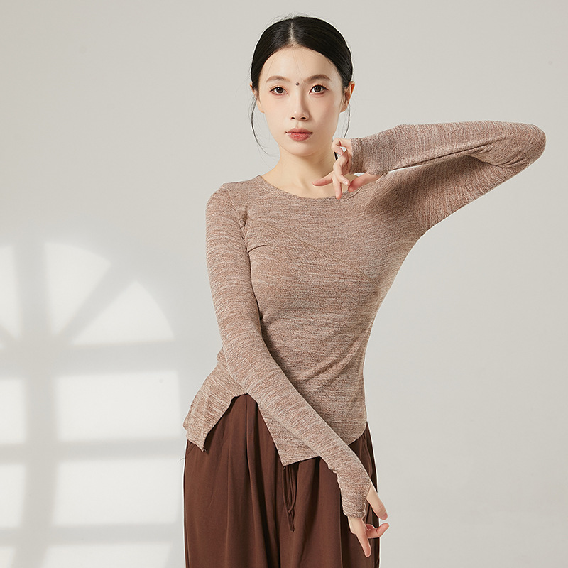 共妍针织套指现代舞蹈练功服