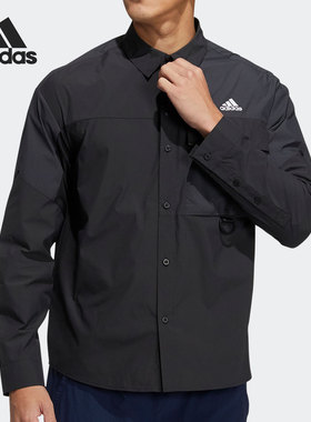 Adidas/阿迪达斯正品年夏季新款男女休闲运动长袖衬衫 H13776