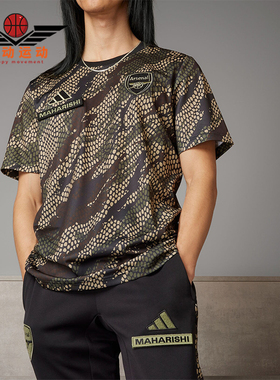 Adidas/阿迪达斯正品阿森纳联名男士足球训练运动短袖IN4752