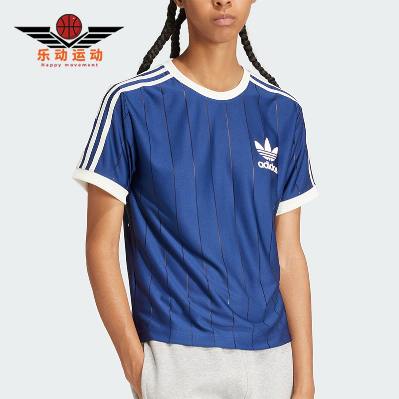 阿迪达斯女士复古运动短袖T恤