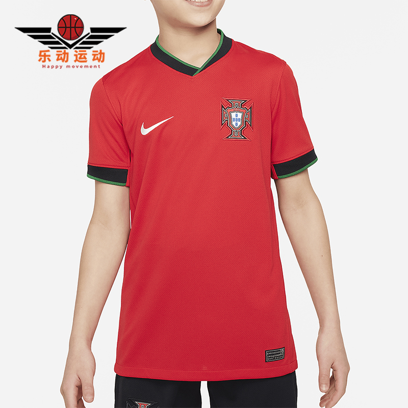 Nike/耐克正品Dri-FIT 大童夏季休闲透气简约足球球衣FJ4371-657