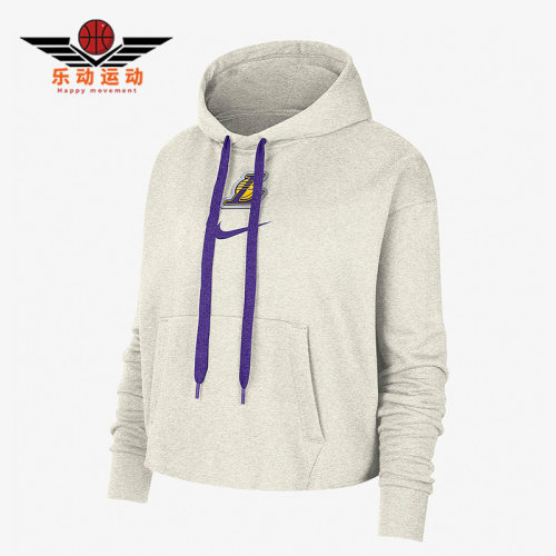 Nike/耐克正品洛杉矶湖人队女子加绒连帽卫衣DR2382-027