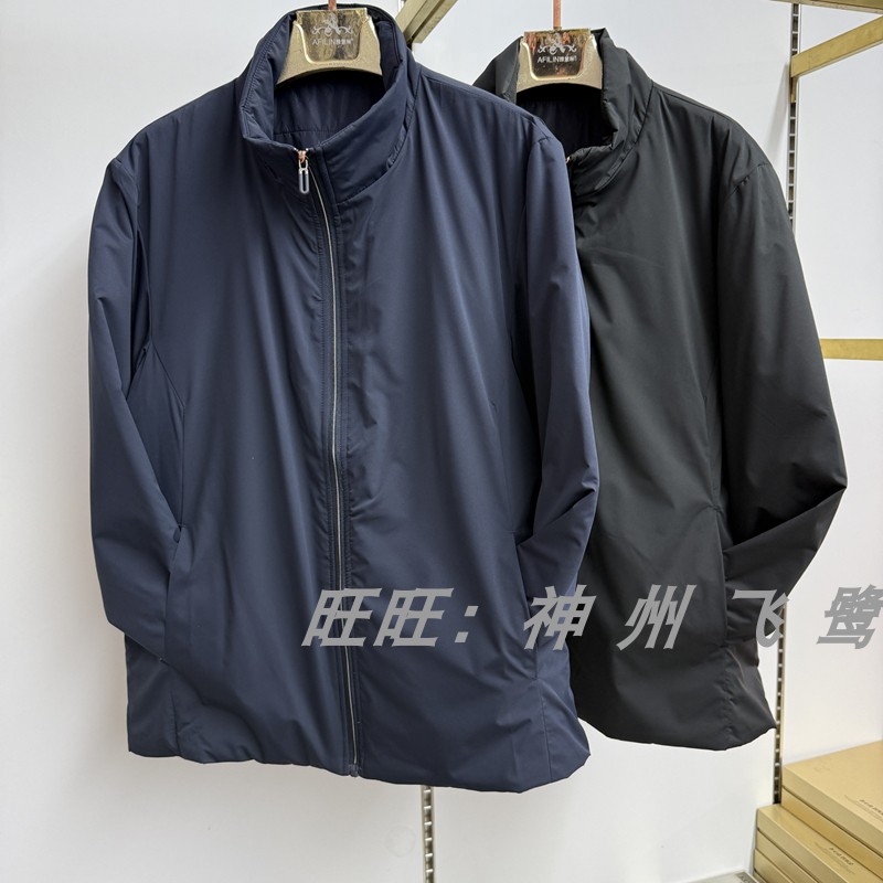 柏也值26161户外运动立领拉链保暖外套男士轻暖立领防风棉服夹克