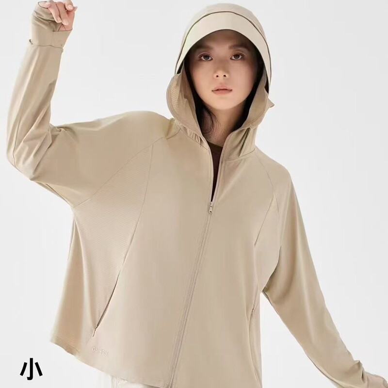 夏季新品盾步204女原纱抗菌凉感防晒衣可拆卸帽檐常规款防紫外线