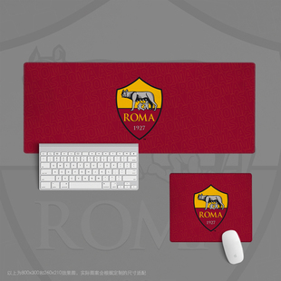 03超大鼠标垫办公键盘桌书宿舍足球迷用品学生日礼物罗马队徽roma