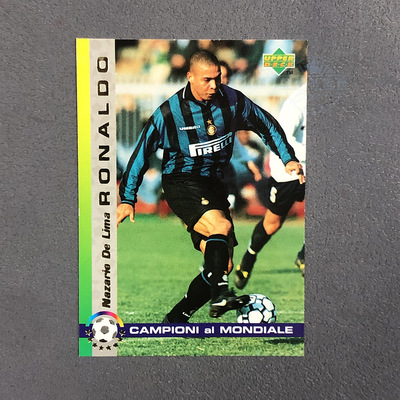 罗纳尔多官方1997球星卡1998世界杯upper deck洗衣粉促销国际米兰