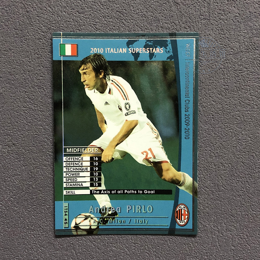 its皮尔洛ac米兰panini帕尼尼2009球星卡2010意甲wccf官方足球特