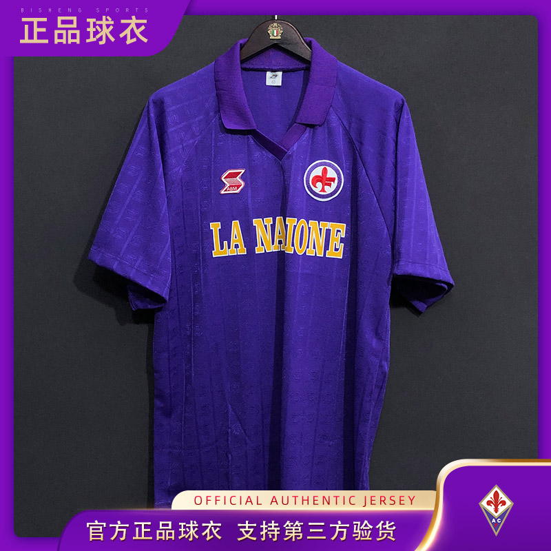 球衣1989/1990佛罗伦萨意甲经典足球队服巴乔ABM BAGGIO官方复刻