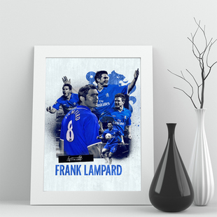 15相框切尔西兰帕德英超照片球衣迷实木足球装饰墙桌摆件家居签名