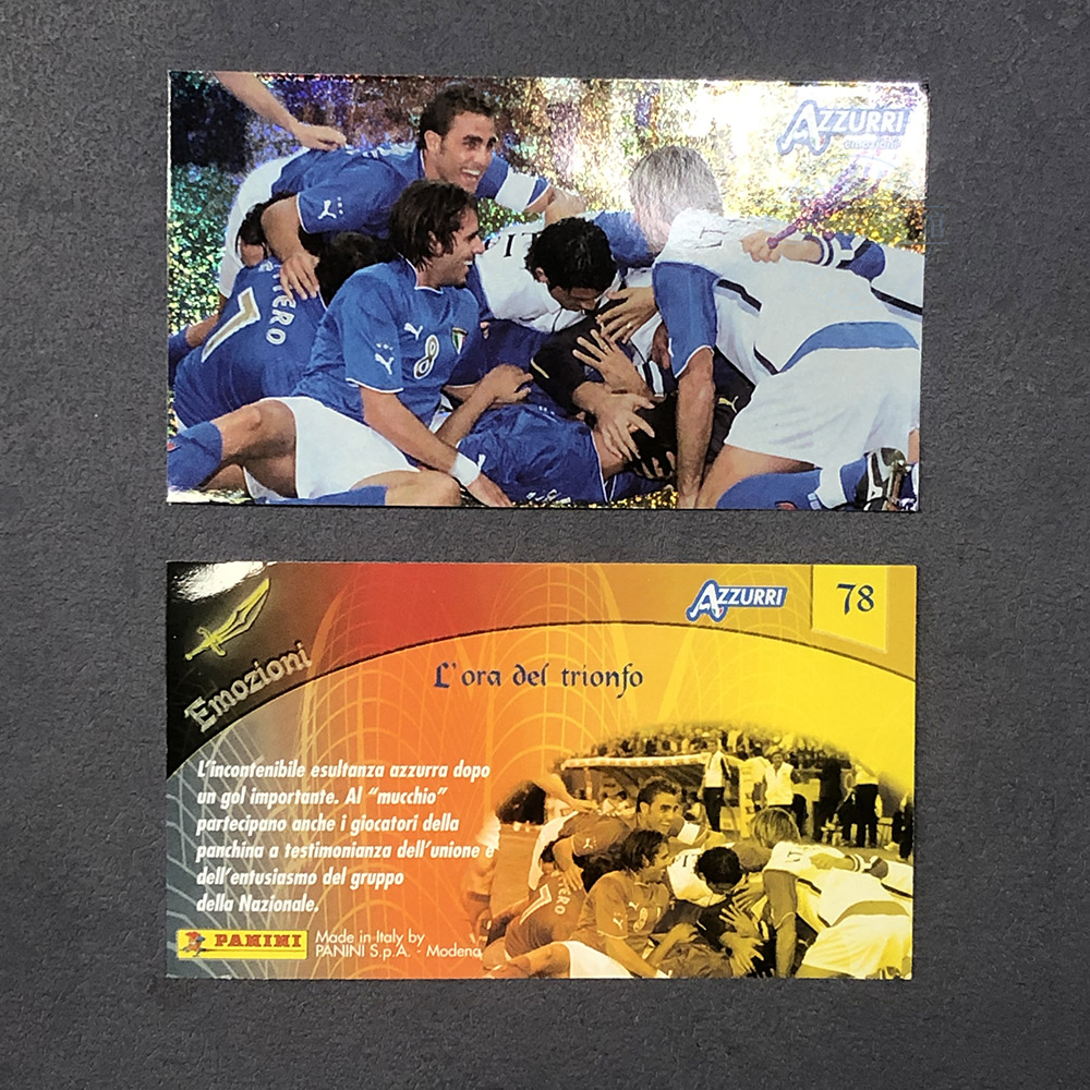 78卡纳瓦罗Panini帕尼尼2004意大利国家队AZZURRI球星卡官方闪卡