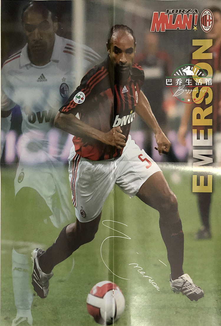 ac米兰 官方海报 forza milan 意大利原版 埃默森 emerson