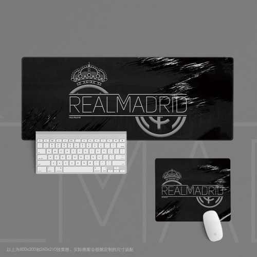 14鼠标垫超大办公键盘足球迷用品学生日礼物hala madrid皇马队徽