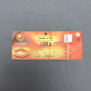 2004欧洲杯意大利vs丹麦 足球迷门票票根 收藏纪念品 原版官方