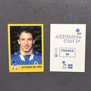 皮耶罗 意大利国家队贴纸梅林球星卡世界杯1998足球迷azzurri